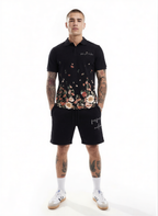 FesFas flowers-print Polo Set | Black