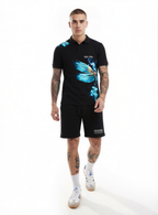 FesFas blue dragonfly-print Polo Set | Black