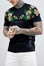 FesFas flowers-print T-shirt | Black | Men