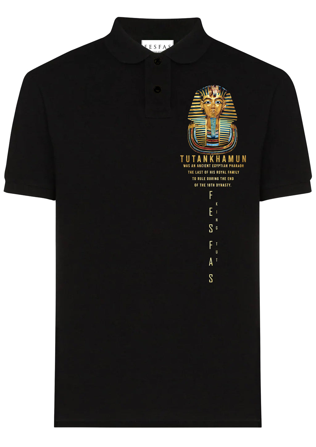 FesFas King Tut-print Polo Shirt | Black