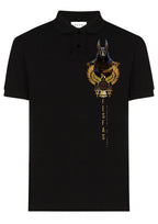 FesFas Anubis-print Polo Shirt | Black