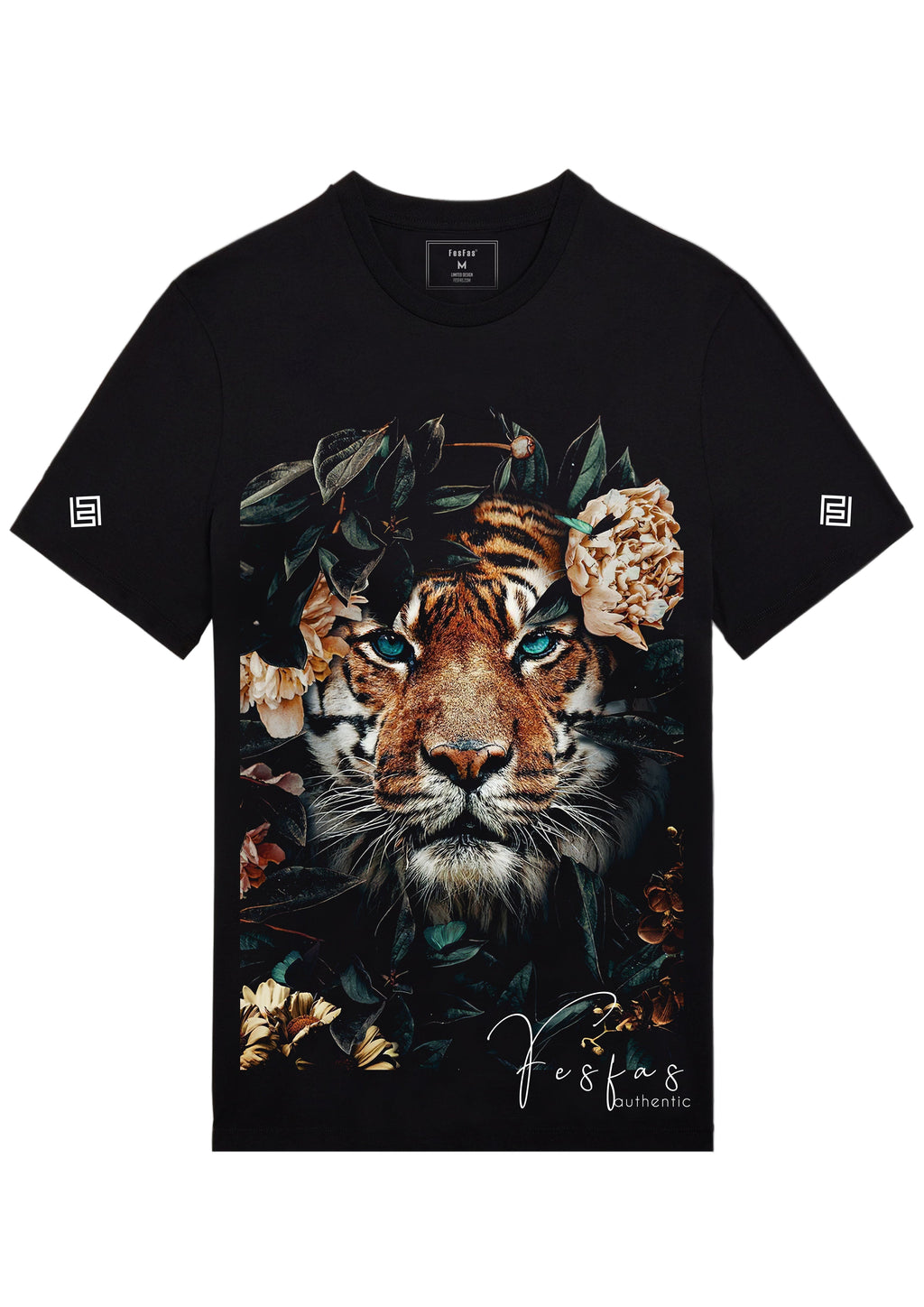 FesFas tiger-print T-shirt | Black