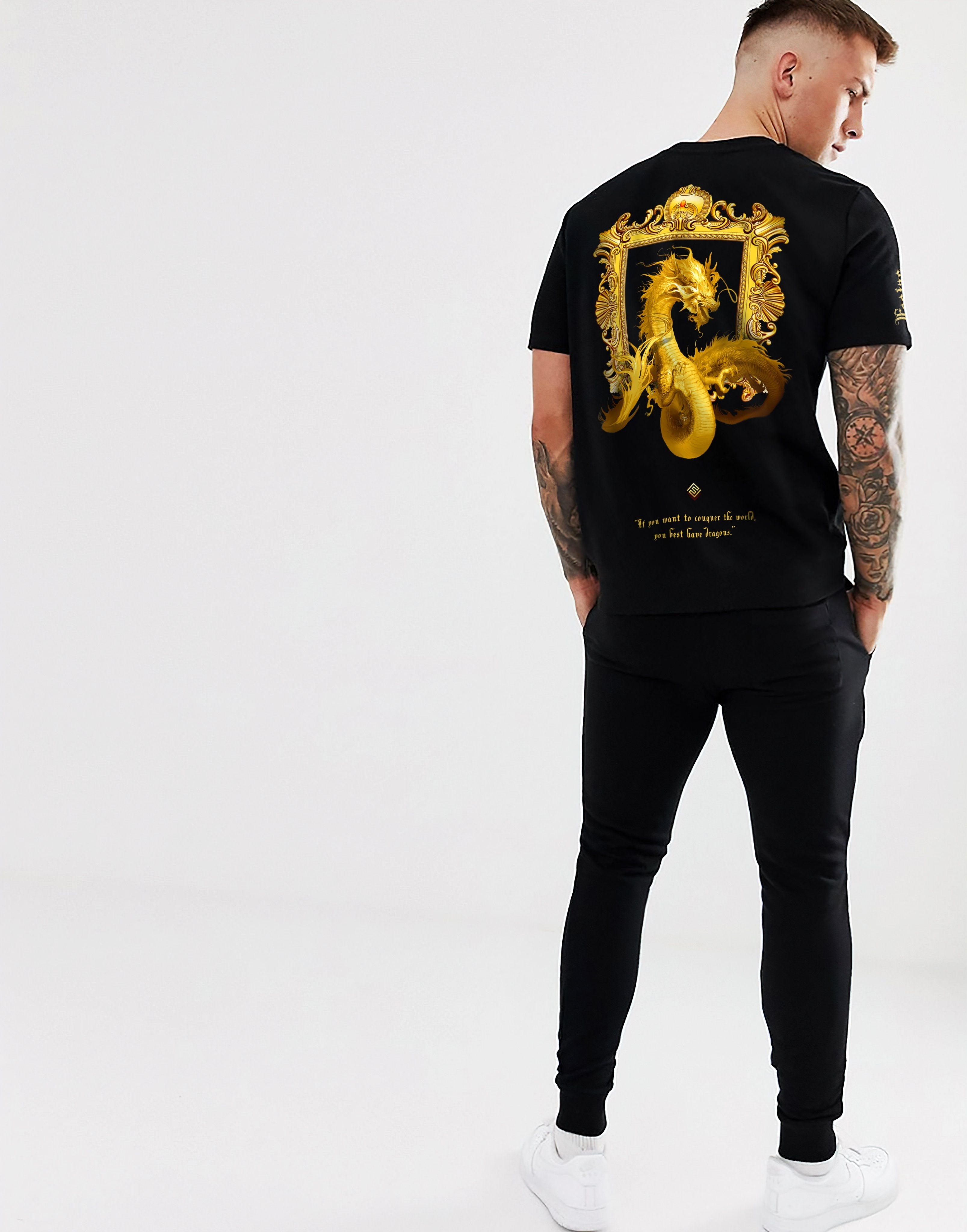 FesFas dragon-print T-shirt | Black | Men