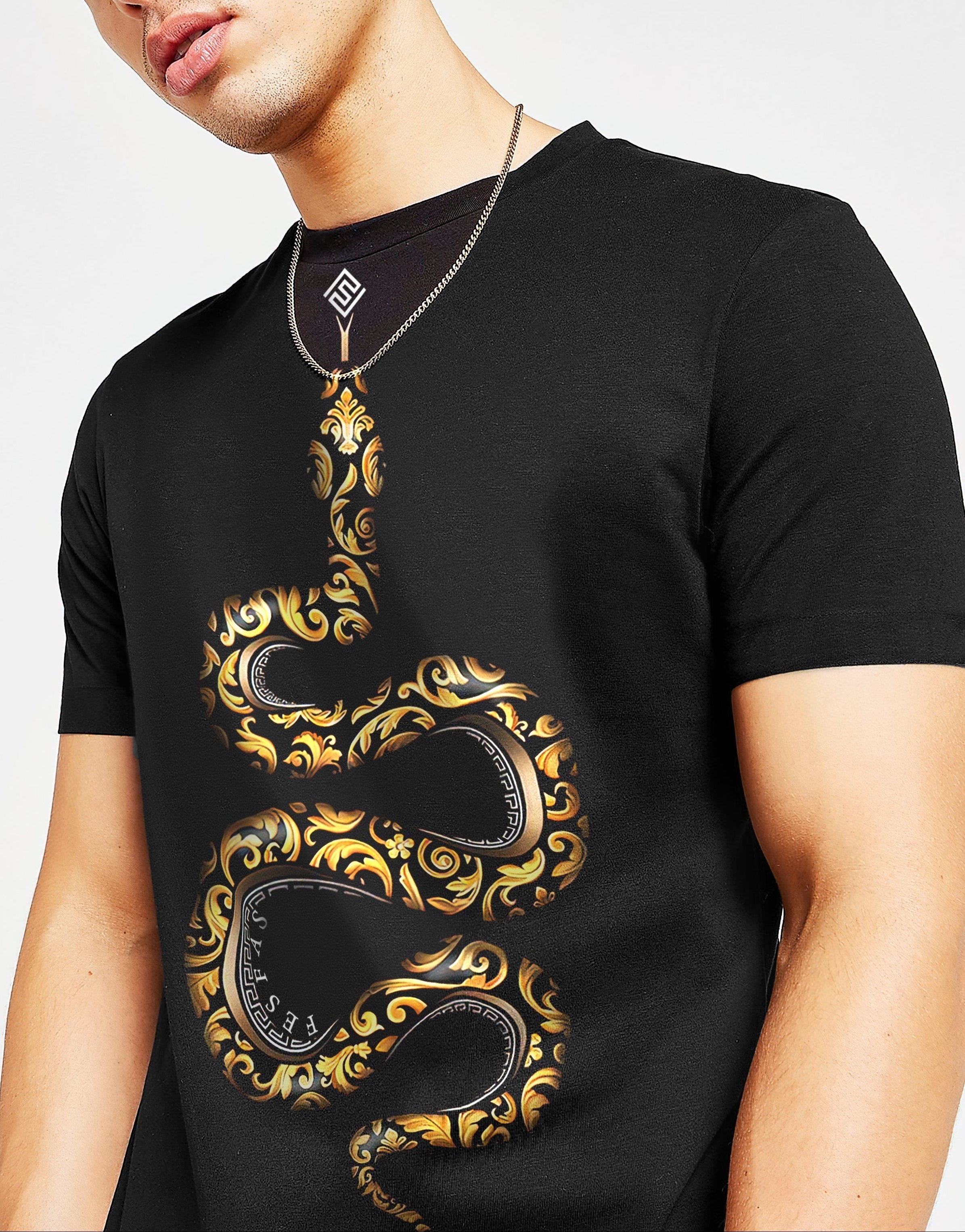 FesFas Snake-print T-shirt | Black | Men
