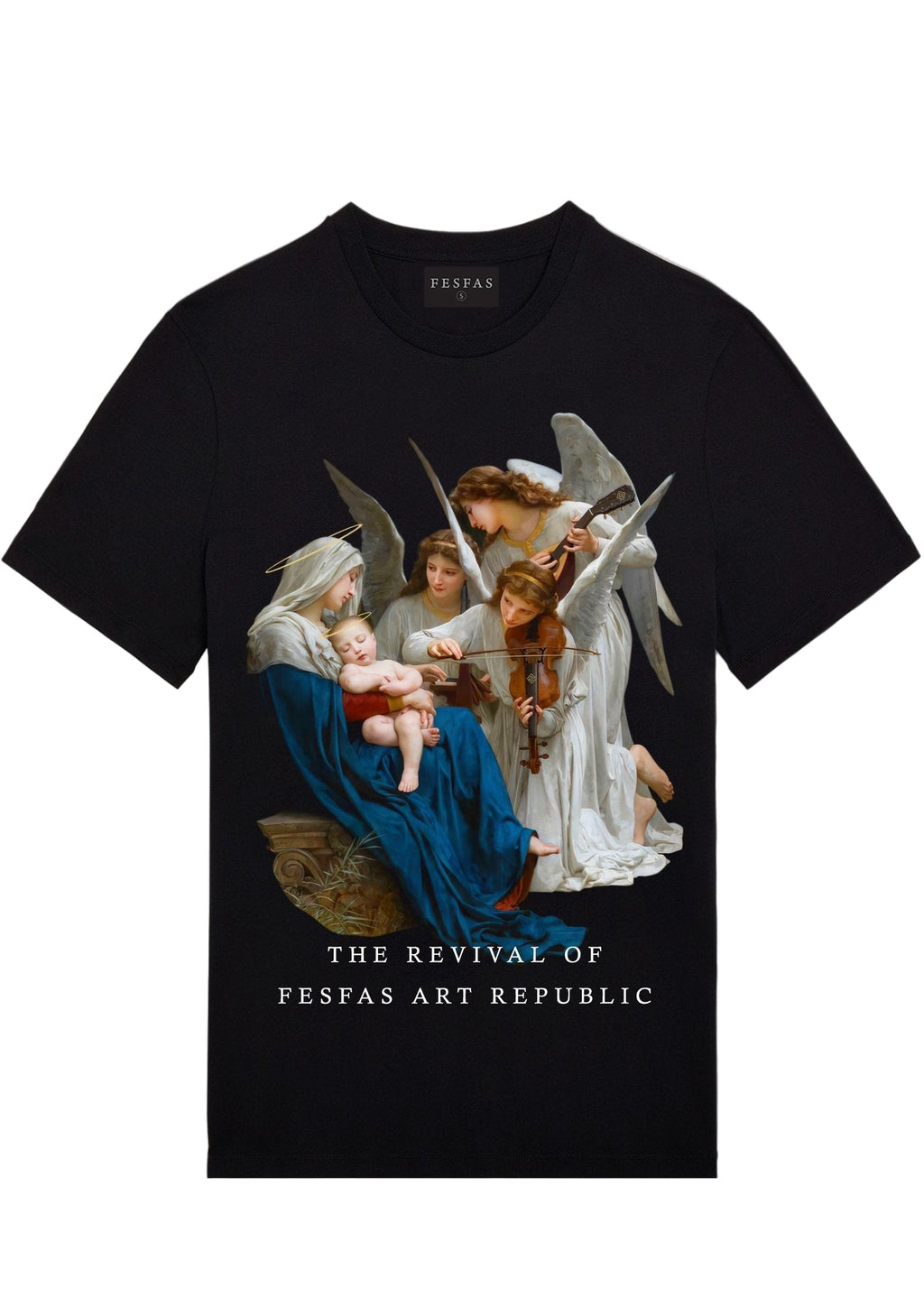 FesFas angels-print T-shirt | Black