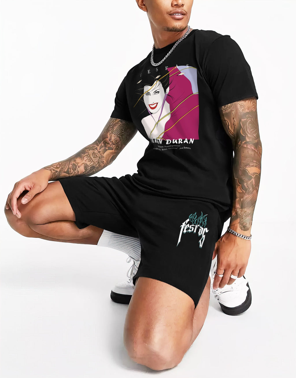 FesFas graphic-print T-shirt | Black