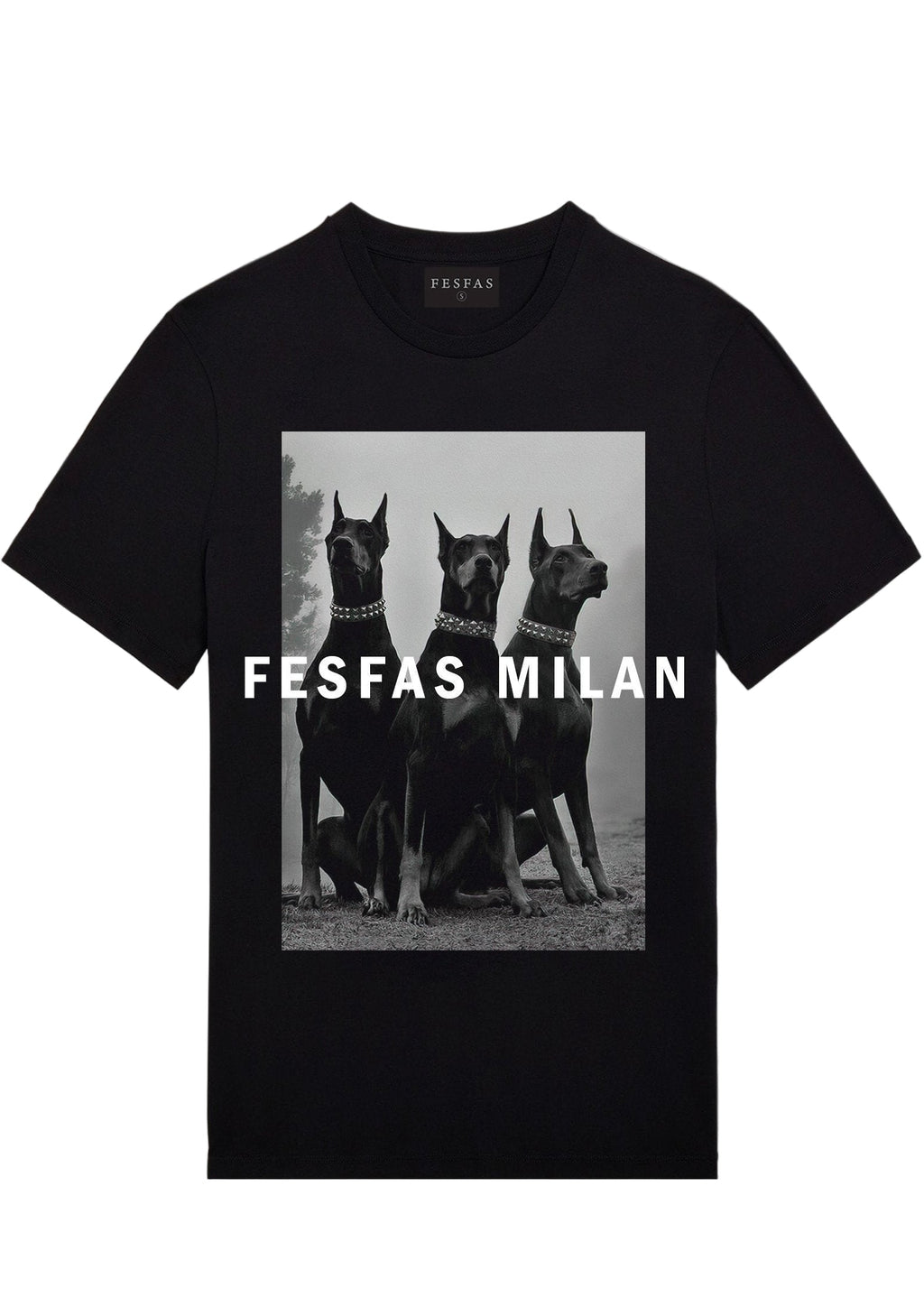FesFas doberman-print T-shirt | Black