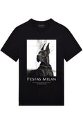 FesFas doberman-print T-shirt | Black