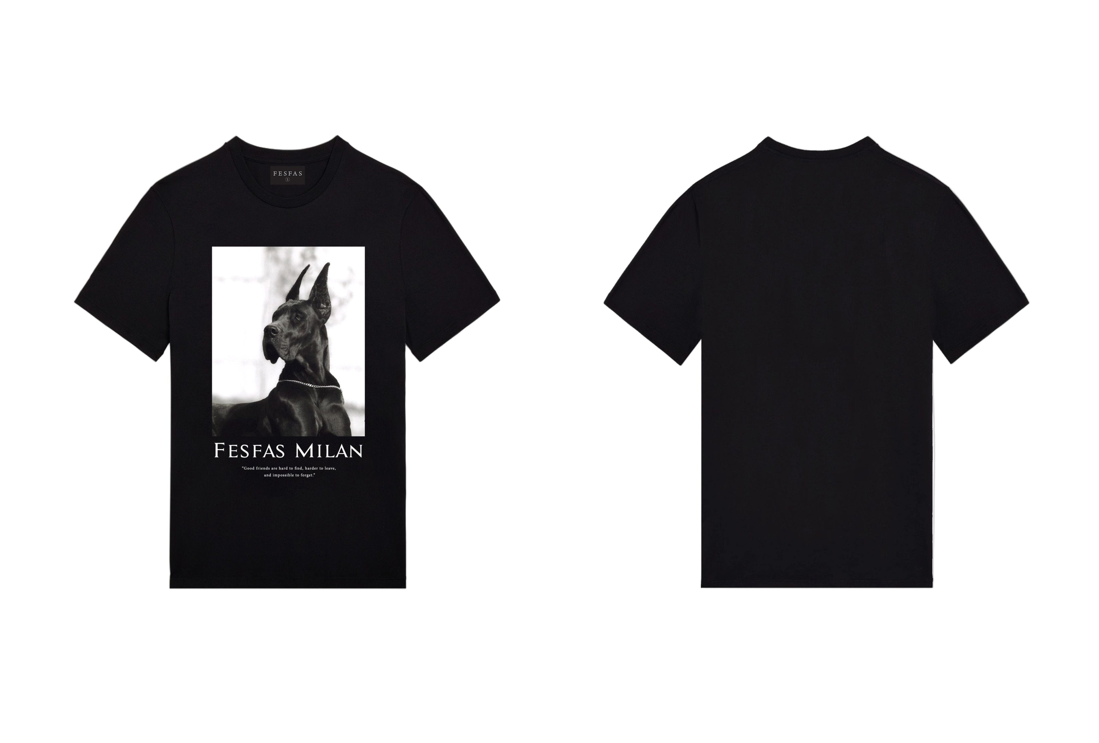 FesFas doberman-print T-shirt | Black | Men