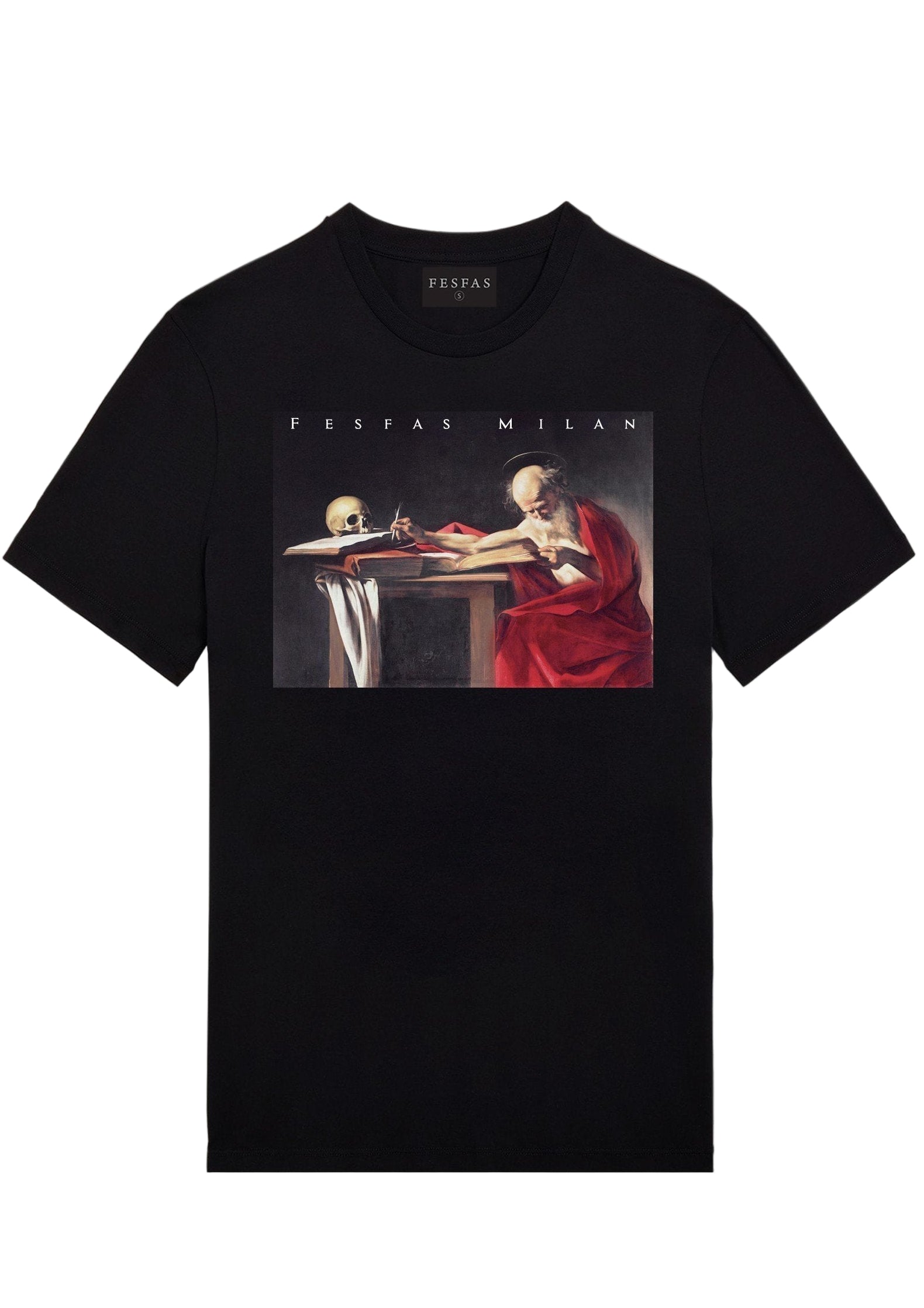 FesFas "Saint Jerome Writing"-print T-shirt | Black