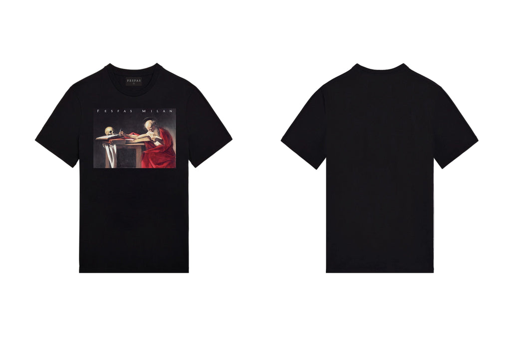 FesFas "Saint Jerome Writing"-print T-shirt | Black