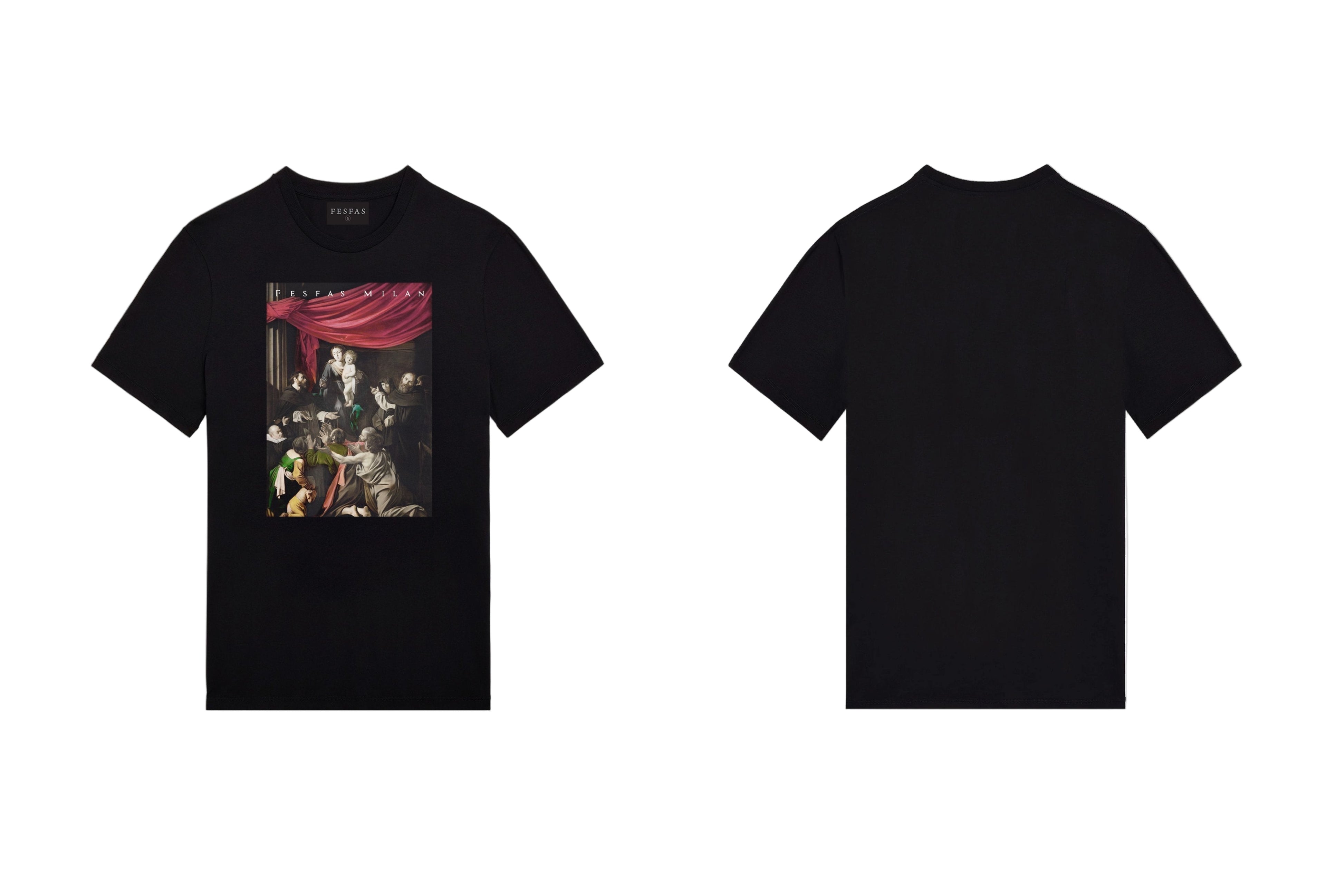FesFas "Madonna of the Rosary"-print T-shirt | Black