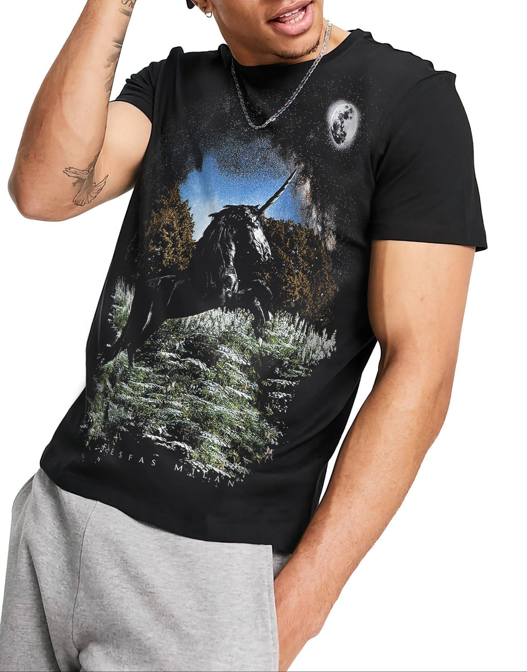 FesFas Horse-print T-shirt | Black
