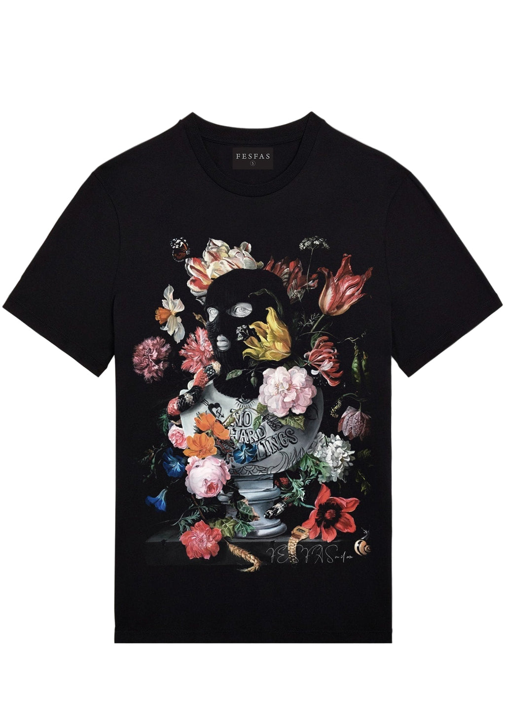 FesFas Floral-print T-shirt | Black