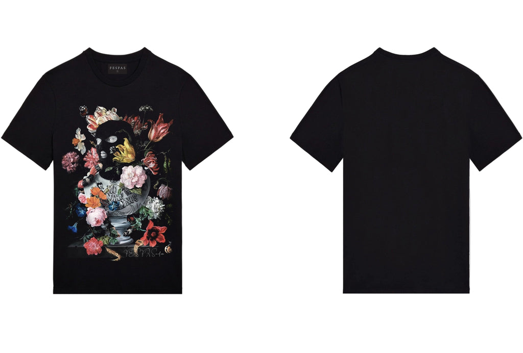 FesFas Floral-print T-shirt | Black