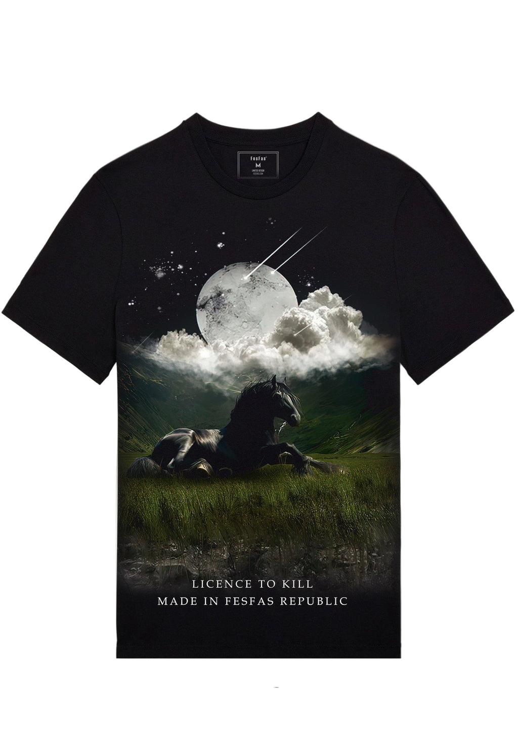 FesFas Horse-print T-shirt | Black