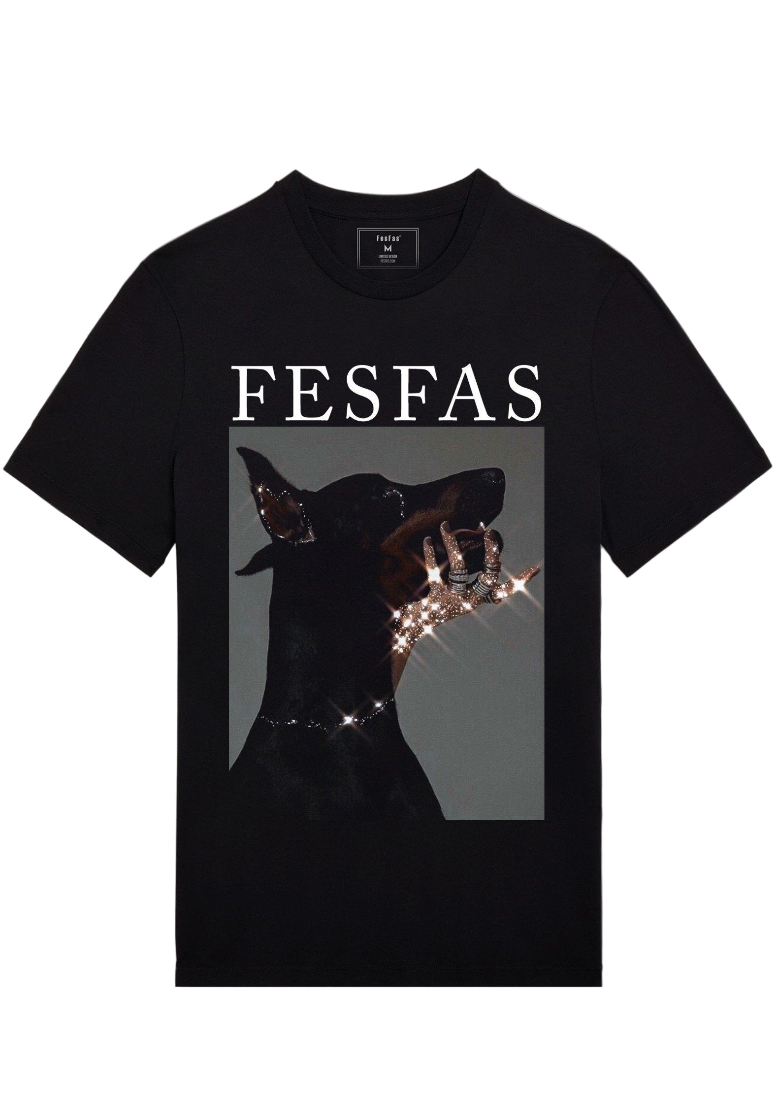 FesFas Dog-print T-shirt | Black