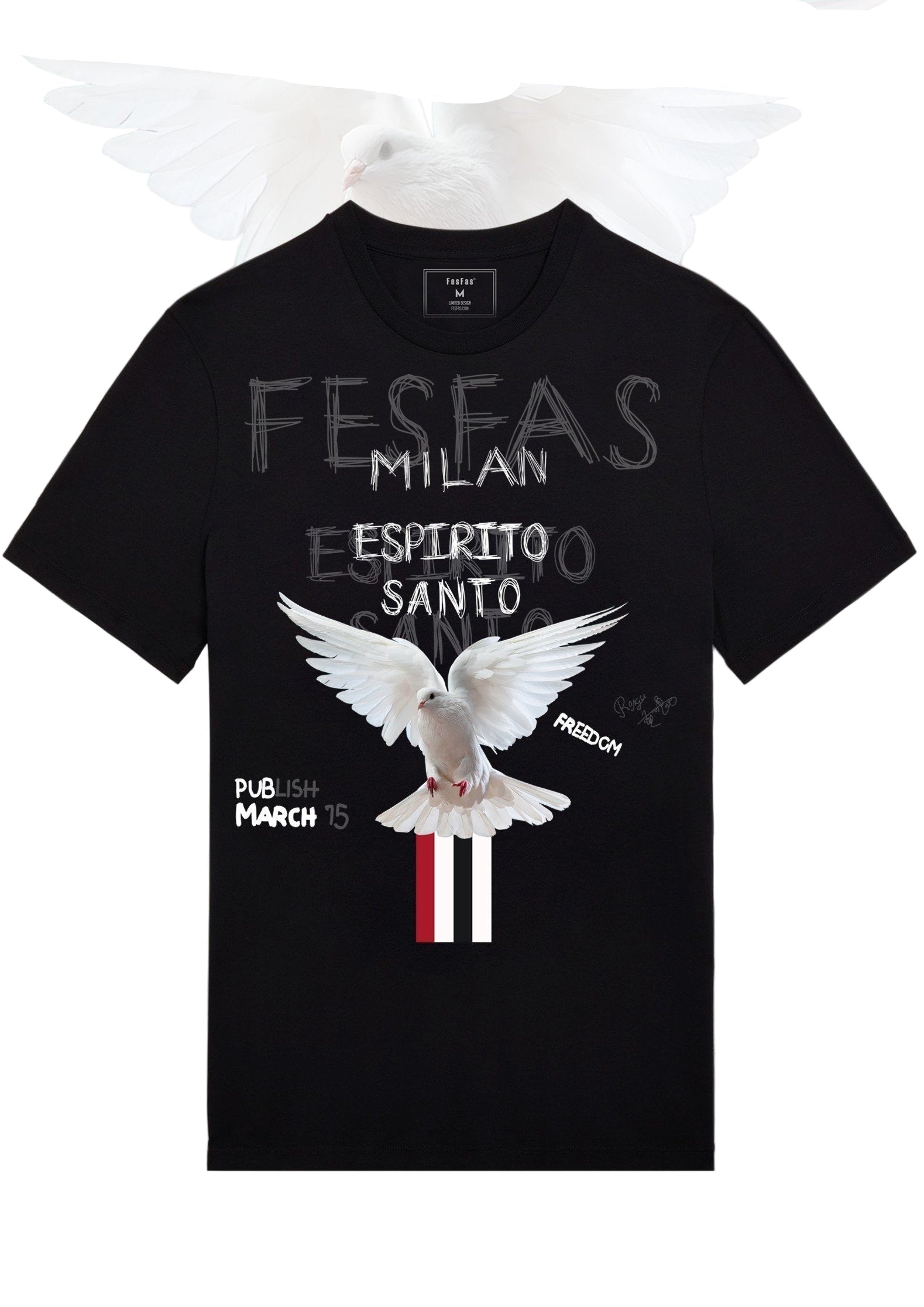 FesFas Freedom-print T-shirt | Black