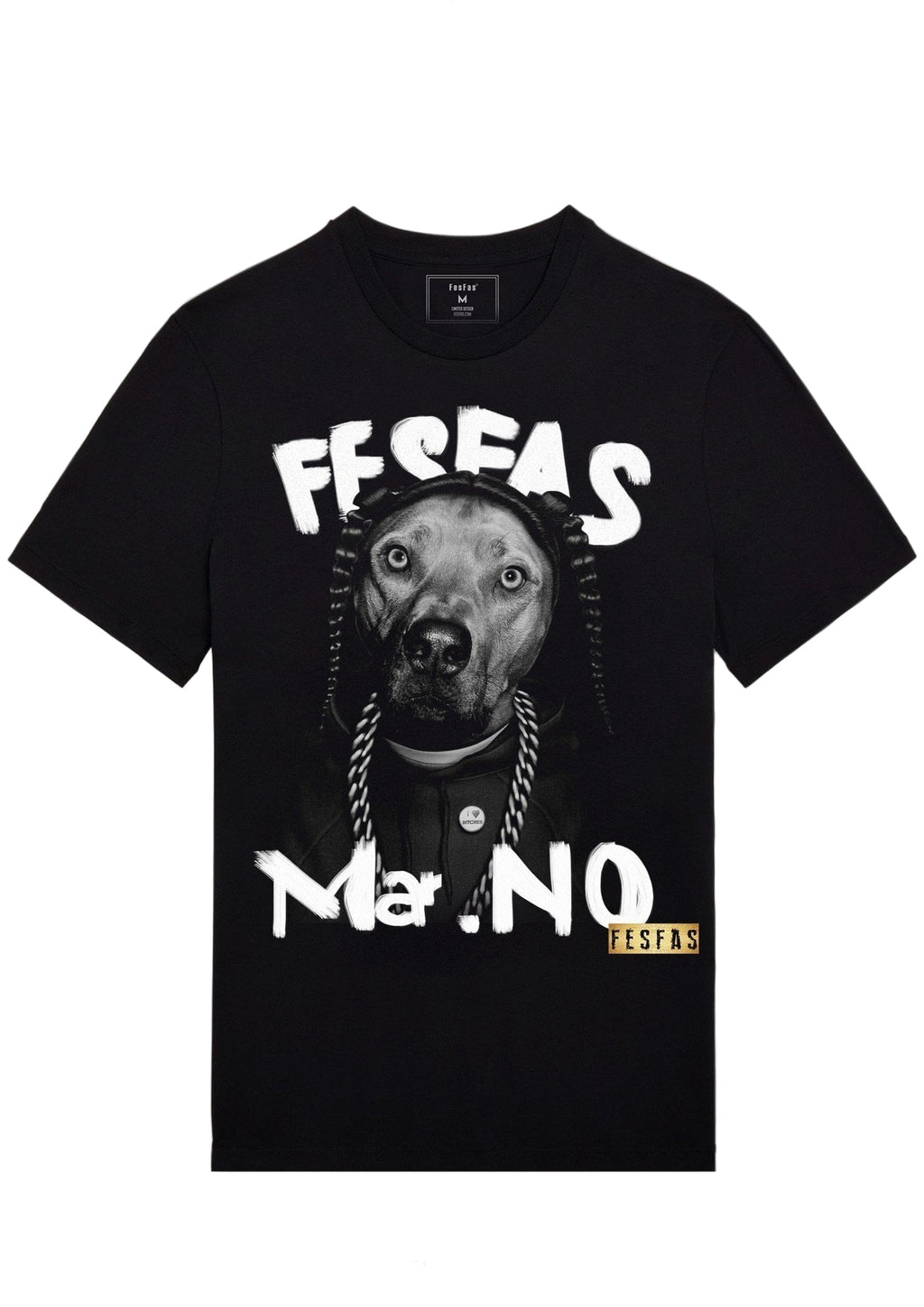 FesFas Dog-print T-shirt | Black