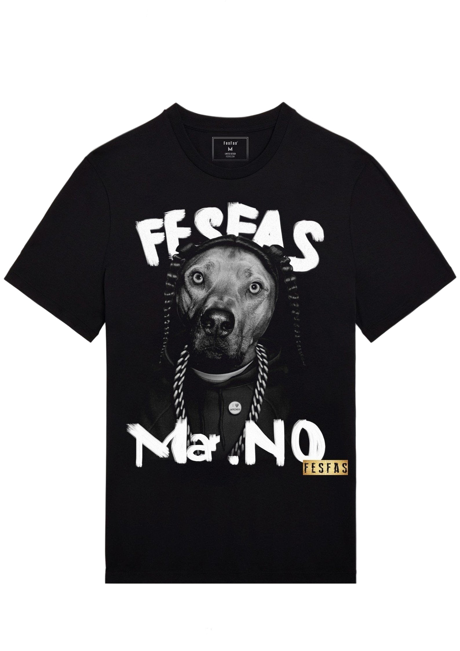 FesFas Dog-print T-shirt | Black