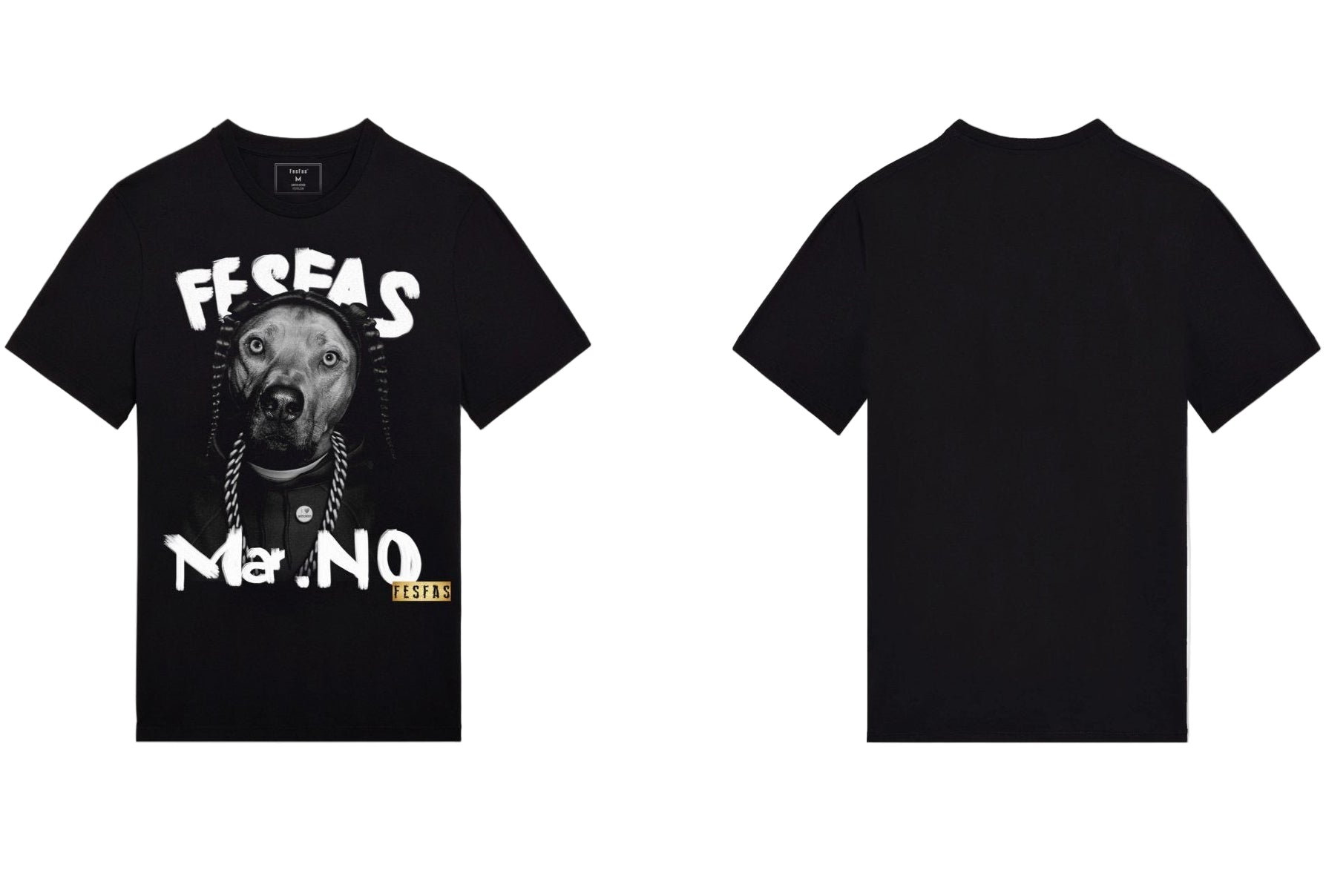 FesFas Dog-print T-shirt | Black