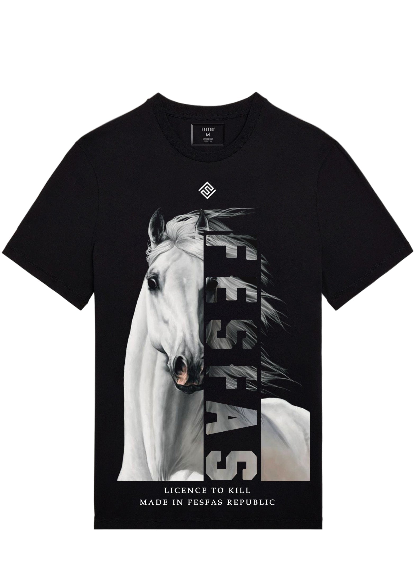 FesFas Horse-print T-shirt | Black | Men