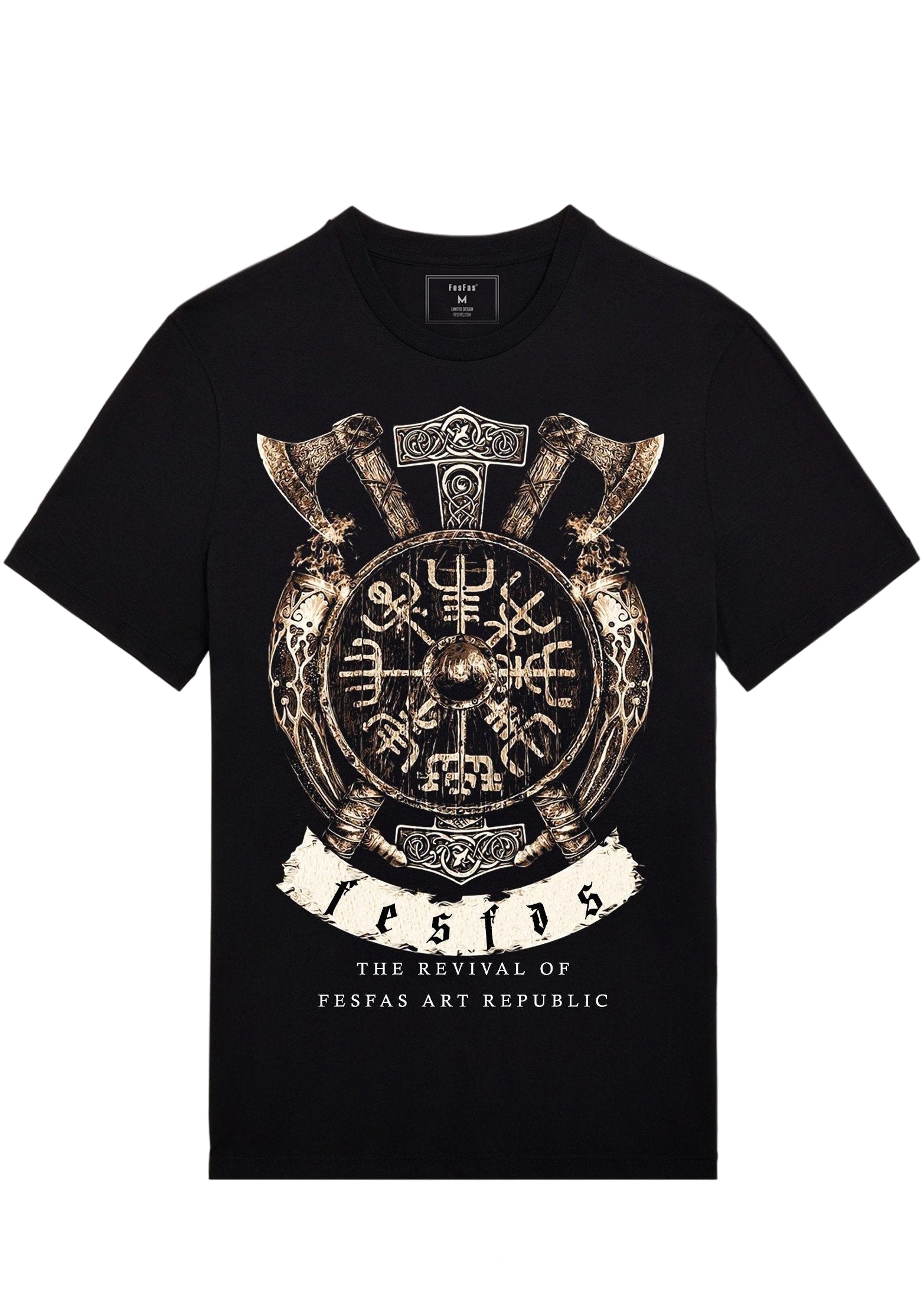 FesFas Valhalla-print T-shirt | Black