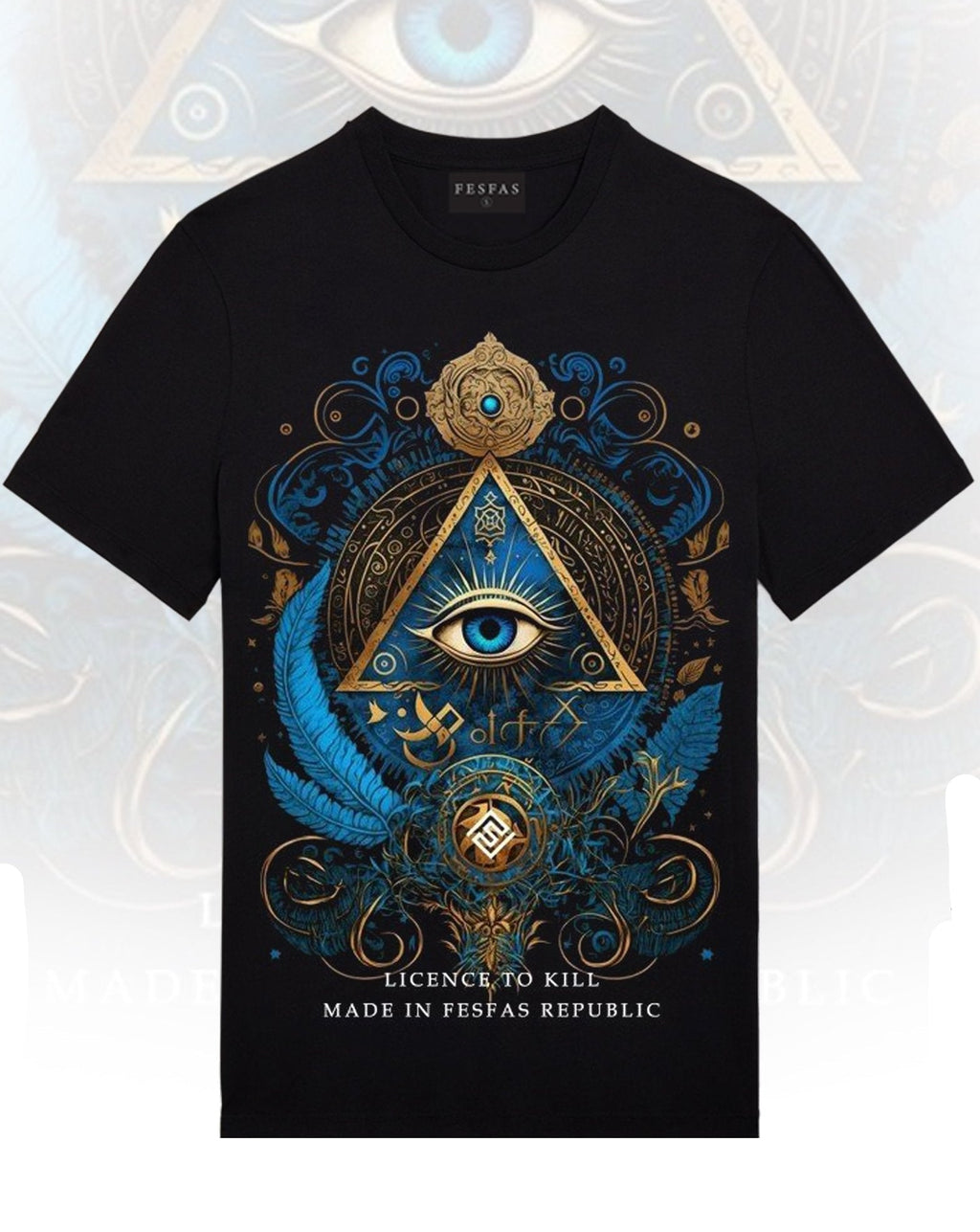 FesFas Eye-print T-shirt | Black