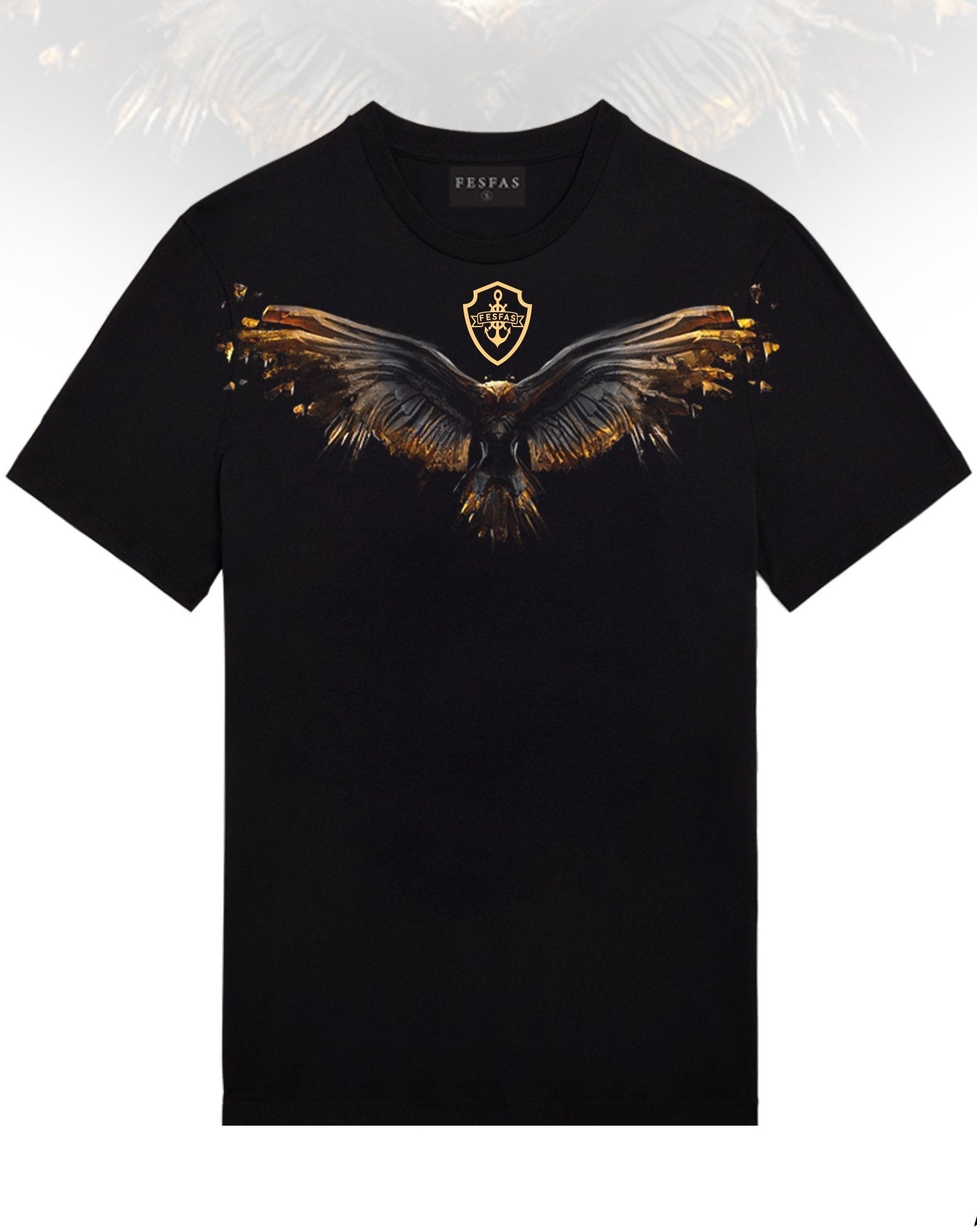 FesFas Eagle-print T-shirt | Black