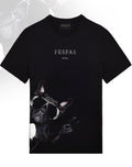 FesFas Bulldog-print T-shirt | Black