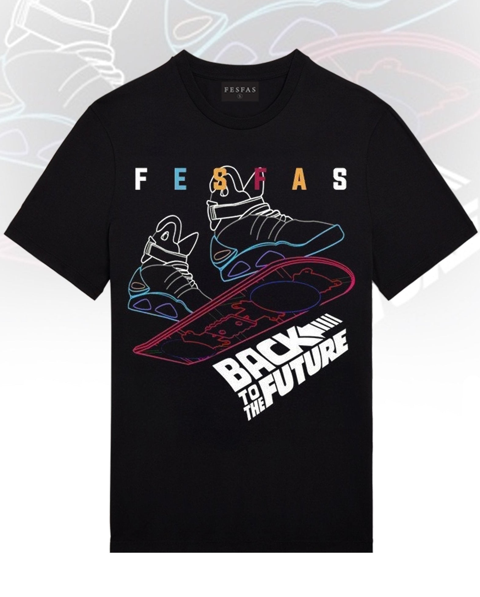 FesFas Shoes-print T-shirt | Black