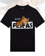FesFas Bear-print T-shirt | Black