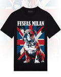 FesFas Bulldog-print T-shirt | Black