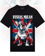 FesFas Bulldog-print T-shirt | Black