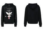 FesFas dove-print Hoodie | Black