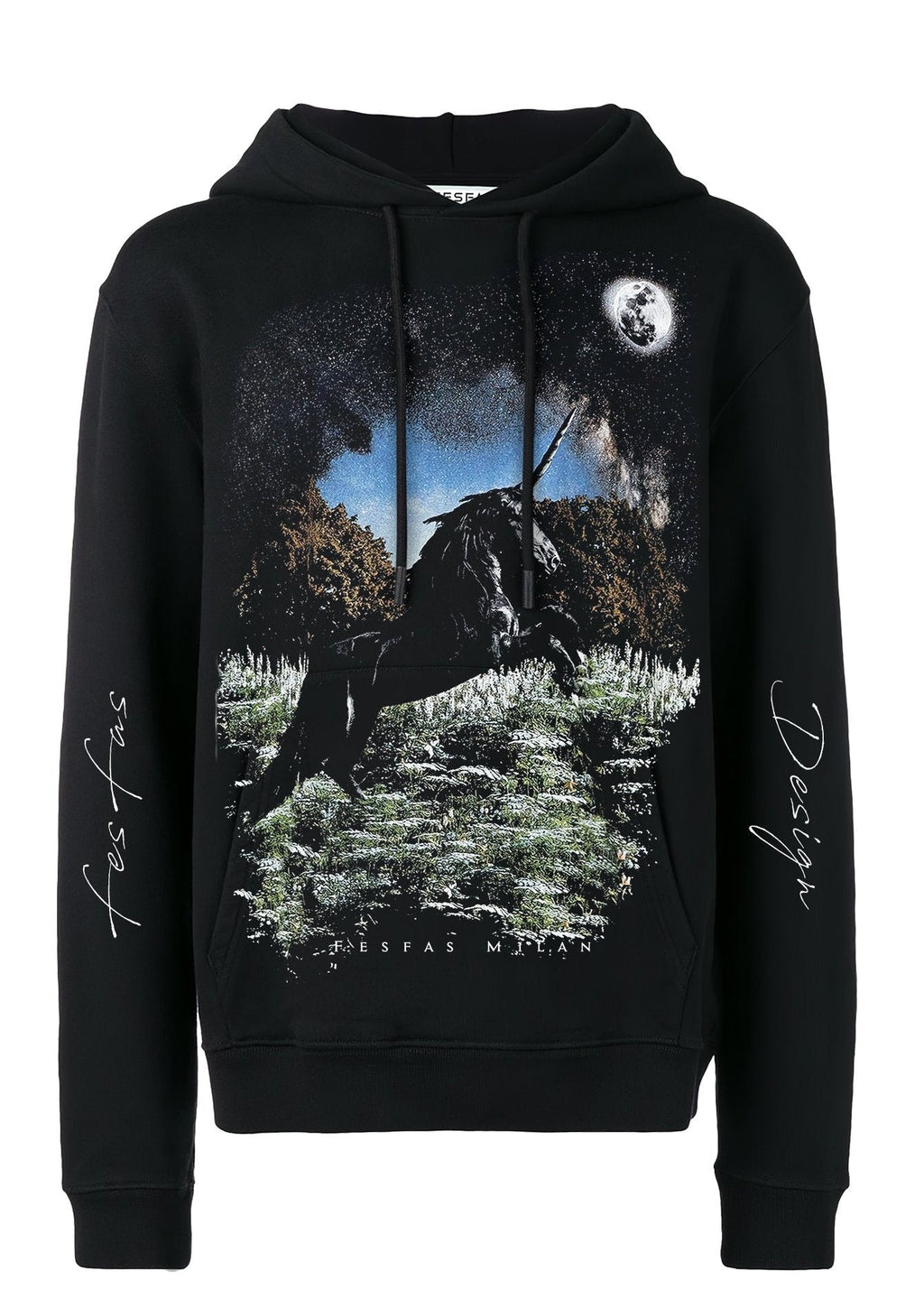 FesFas Heather Garden-print Hoodie | Black