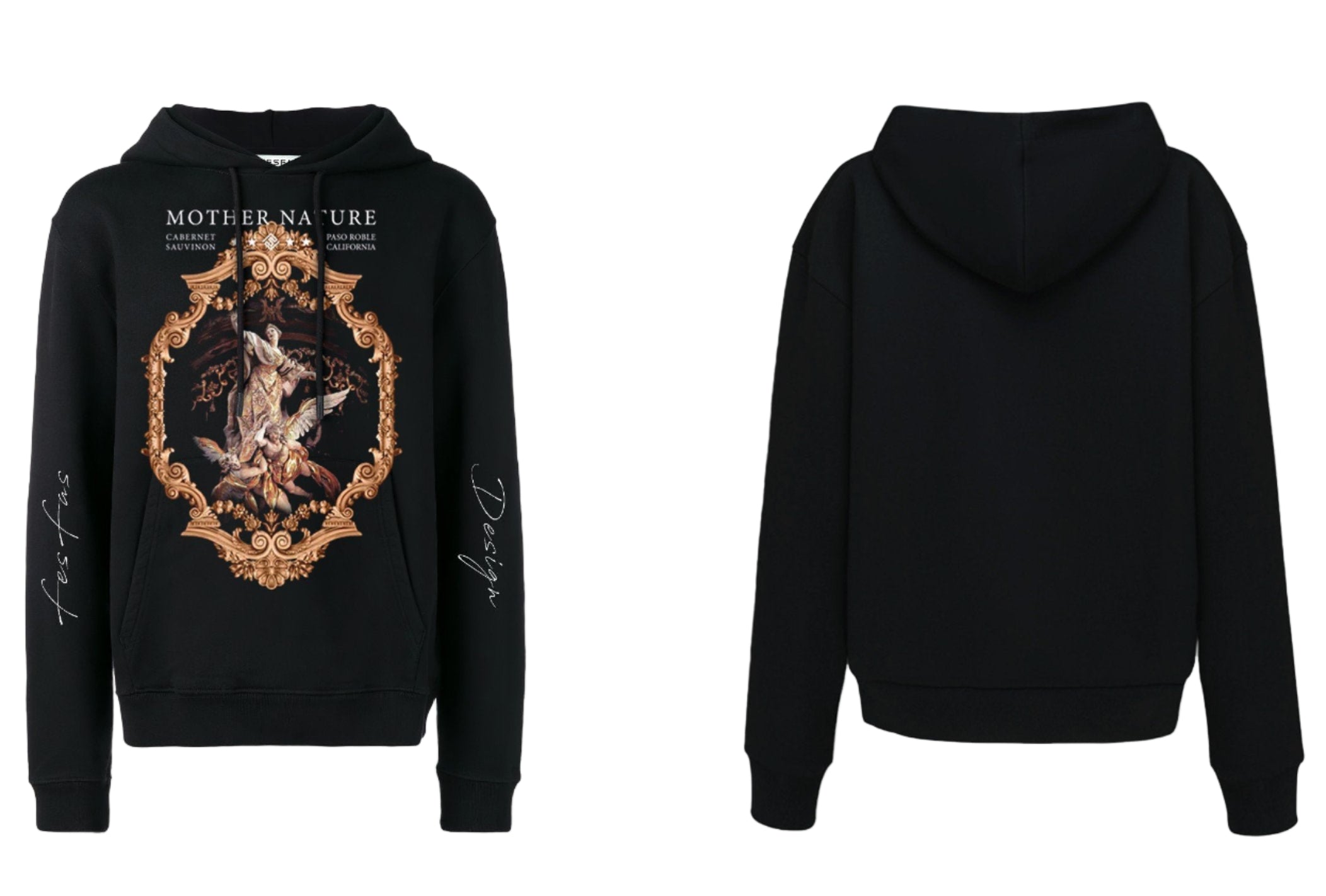 FesFas Mother Nature-print Hoodie | Black