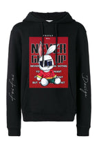 FesFas Never Give Up-print Hoodie | Black