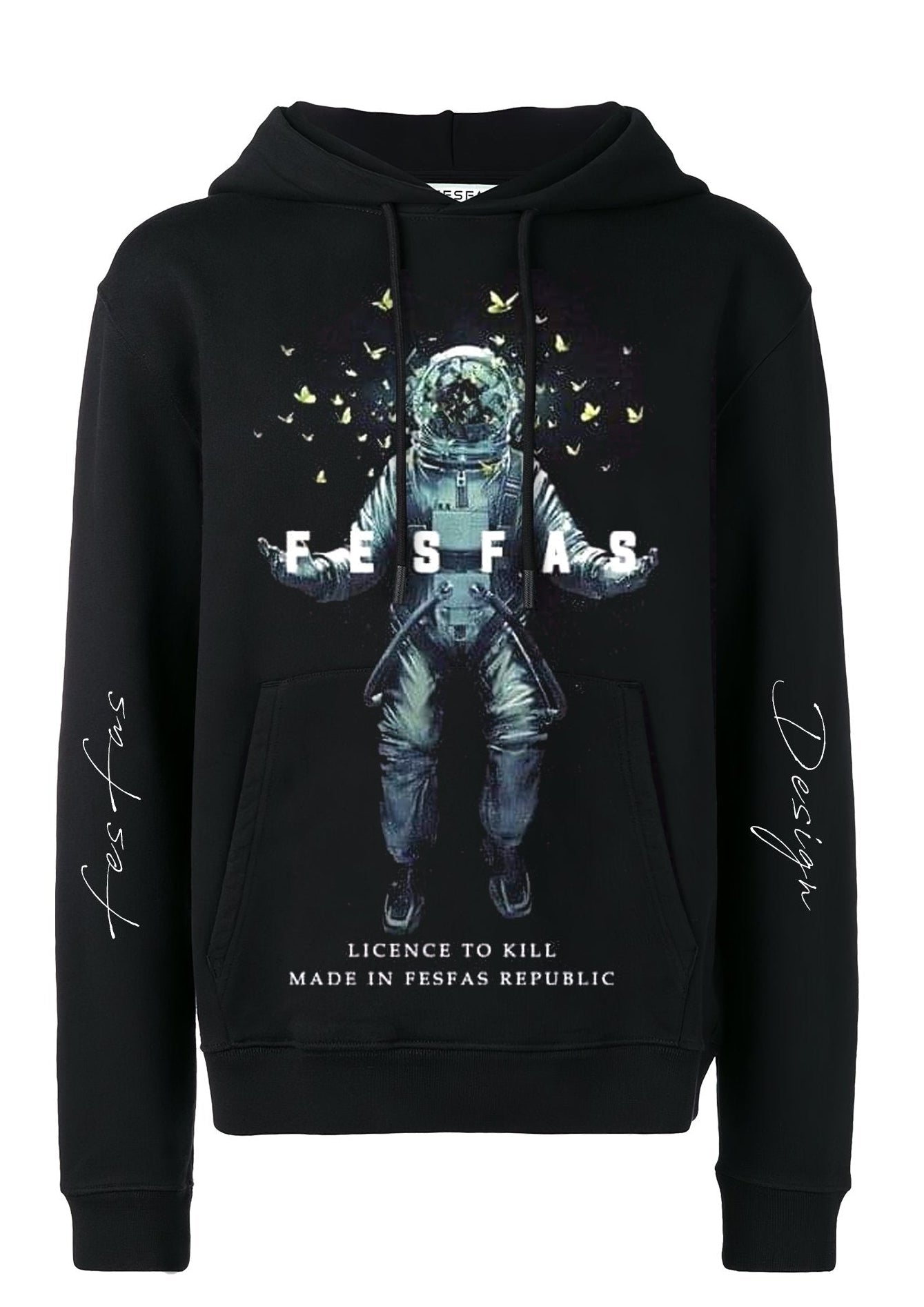 FesFas Astronaut-print Hoodie | Black
