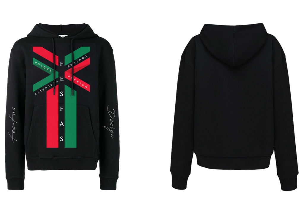 FesFas Unique Couture-print Hoodie | Black
