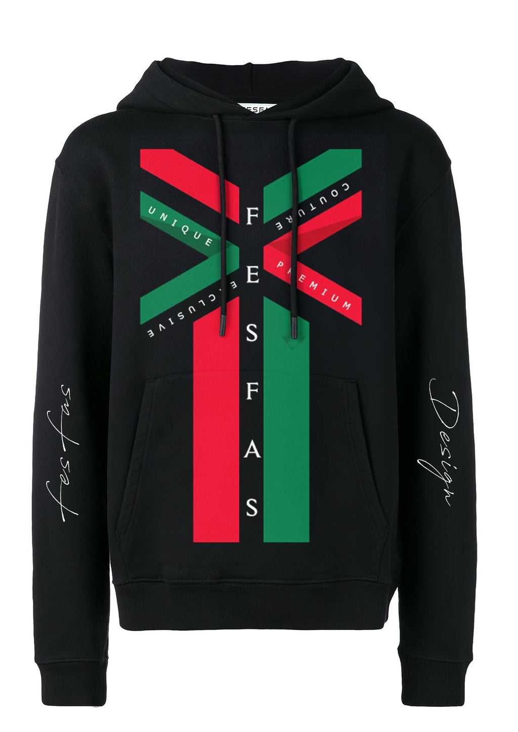 FesFas Unique Couture-print Hoodie | Black