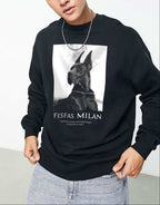 FesFas Dog-print Sweatshirt | Black