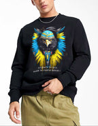 FesFas Eagle-print Sweatshirt | Black