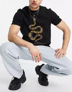 FesFas Snake-print T-shirt | Black | Men