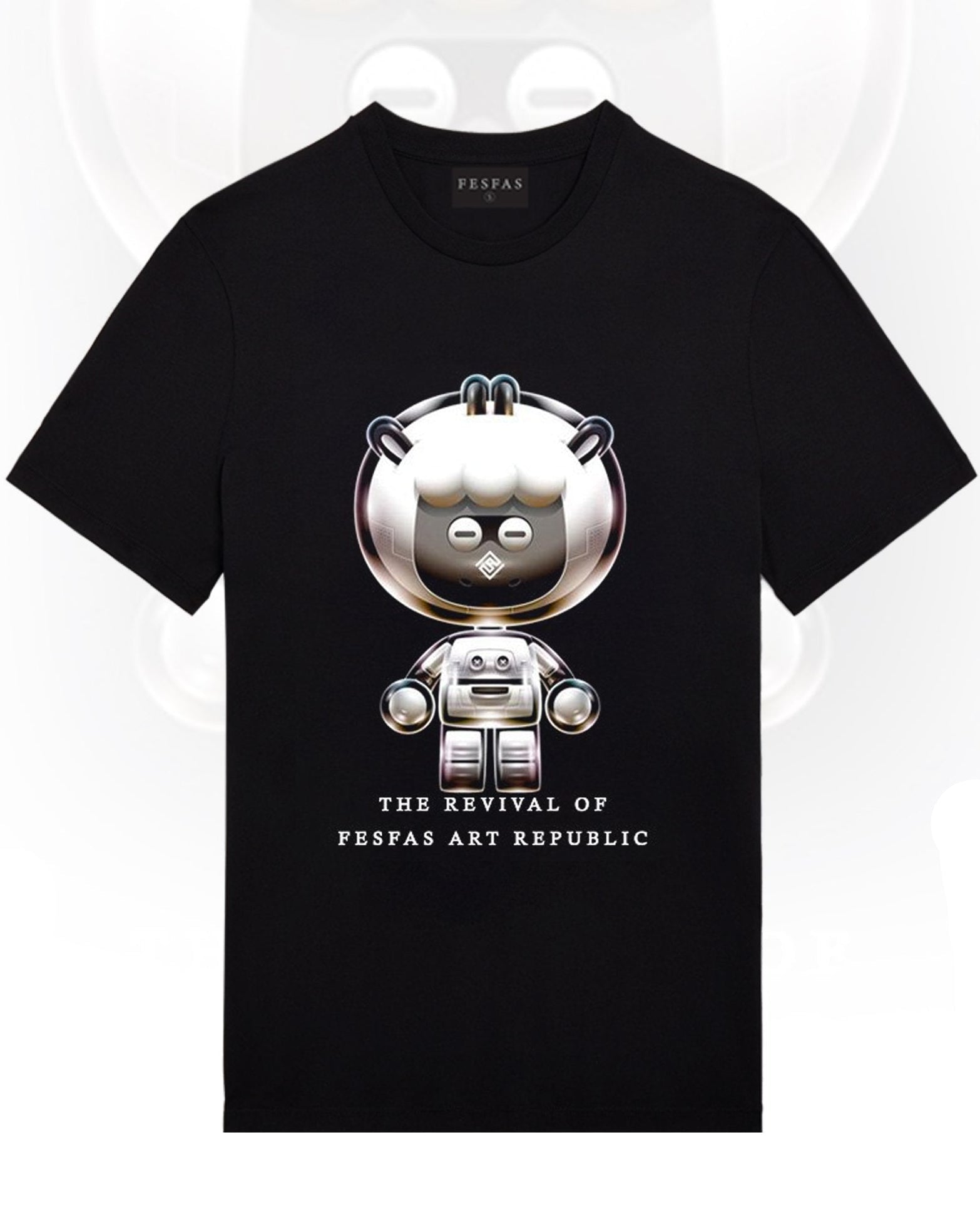 FesFas Sheep-print T-shirt | Black