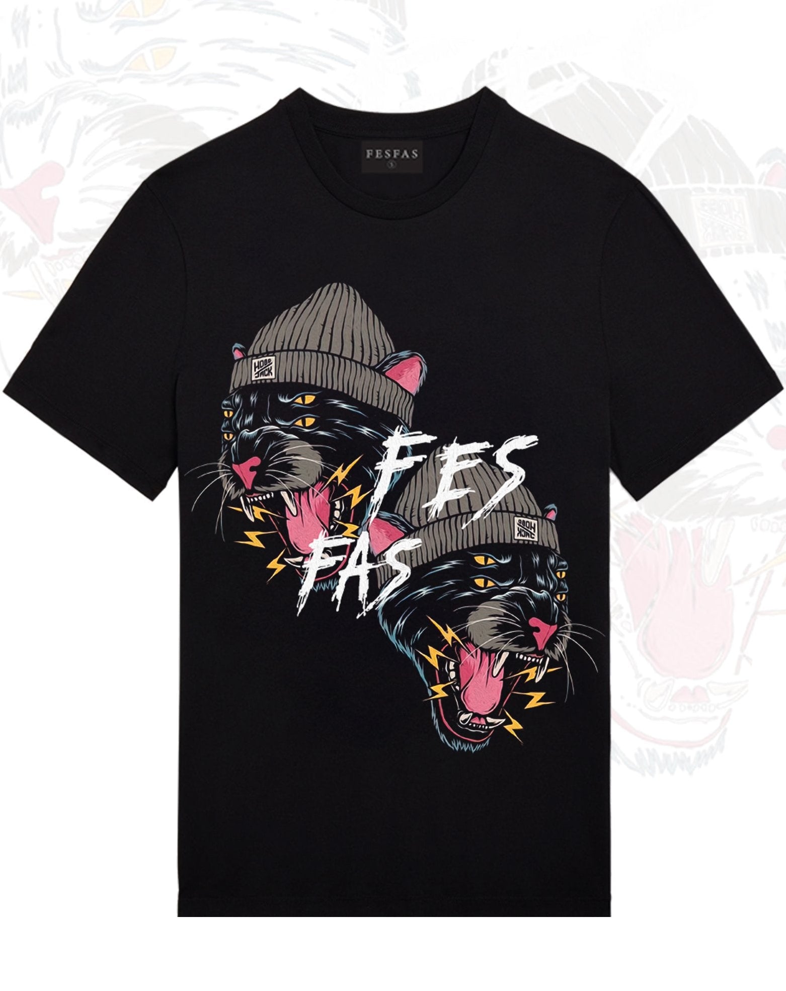 FesFas Tiger-print T-shirt | Black | Men