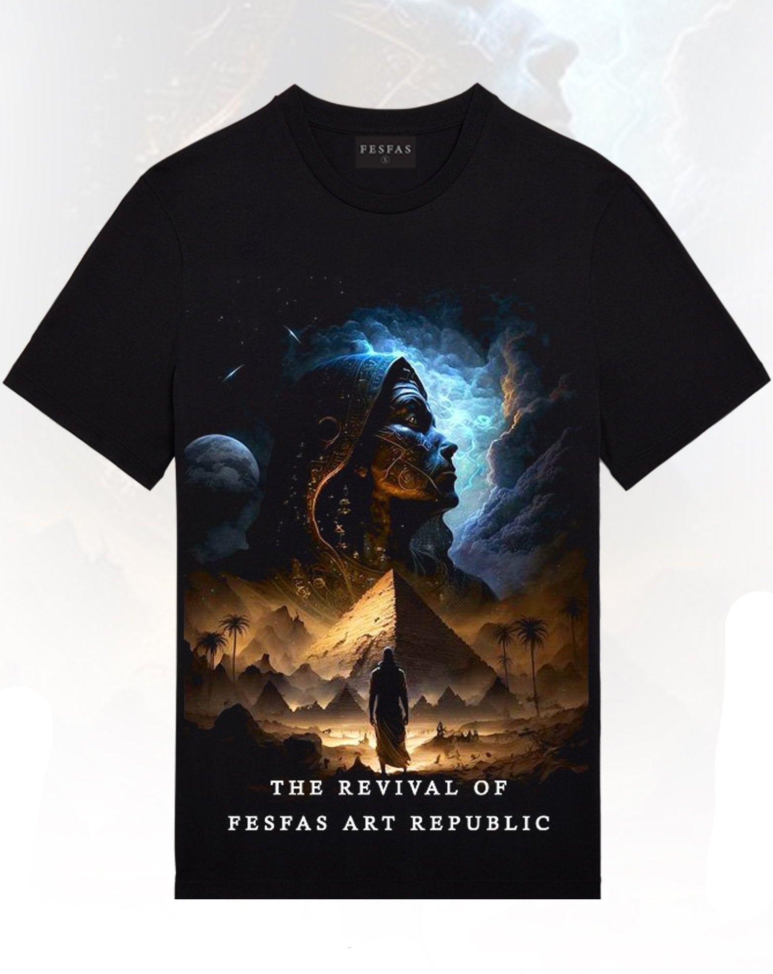 FesFas Mystical-print T-shirt | Black