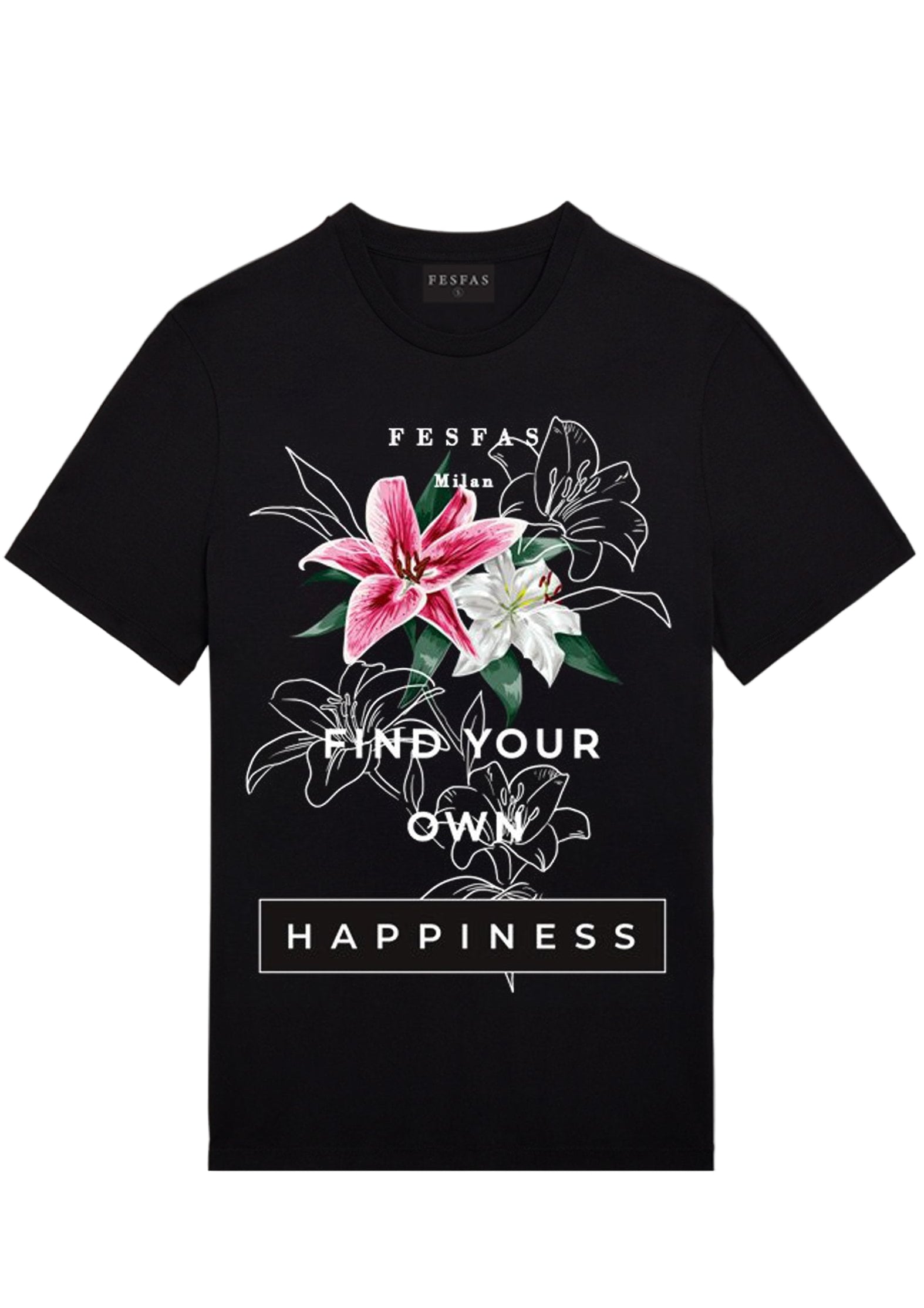 FesFas Floral-print T-shirt | Black