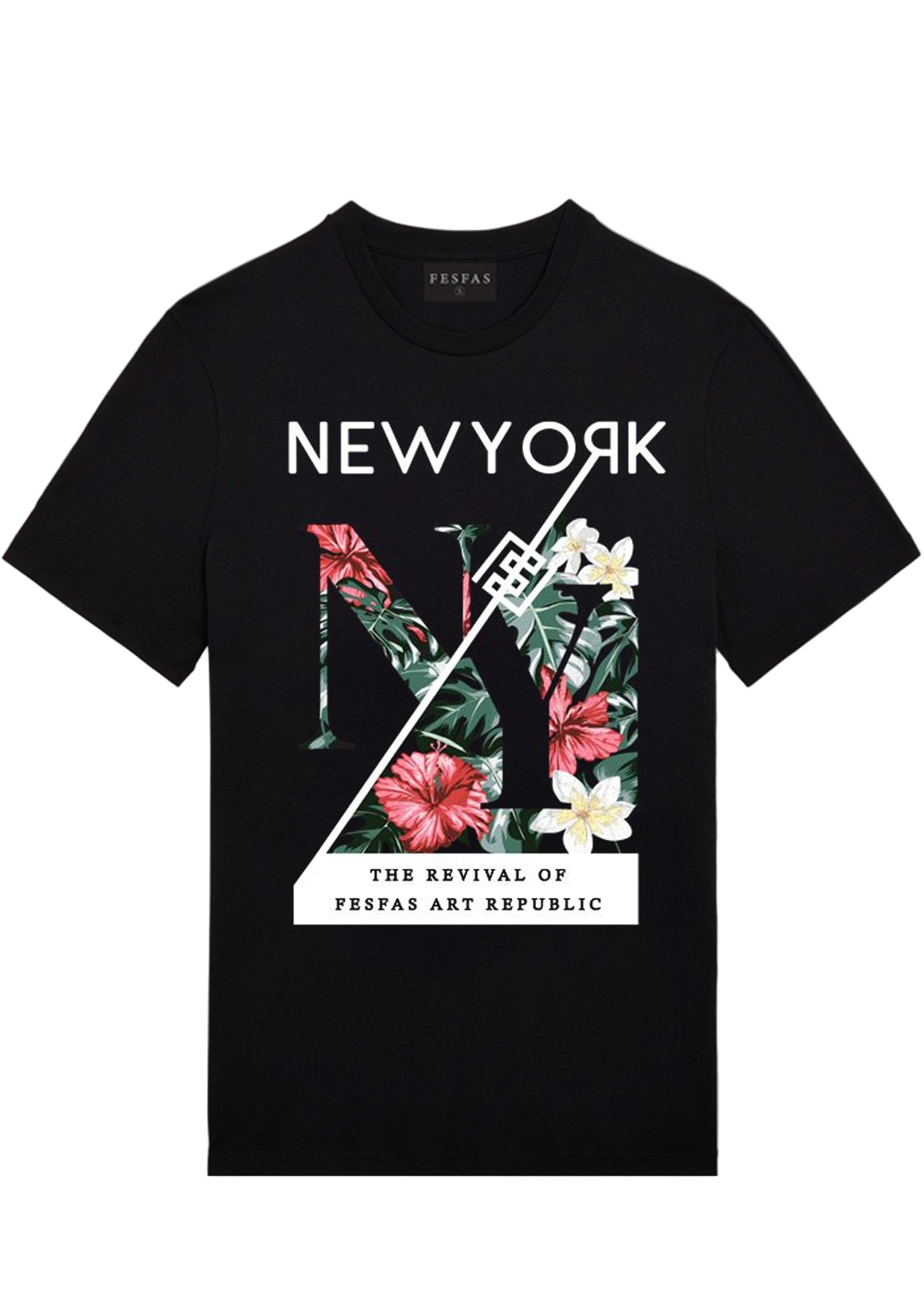 FesFas Floral-print T-shirt | Black