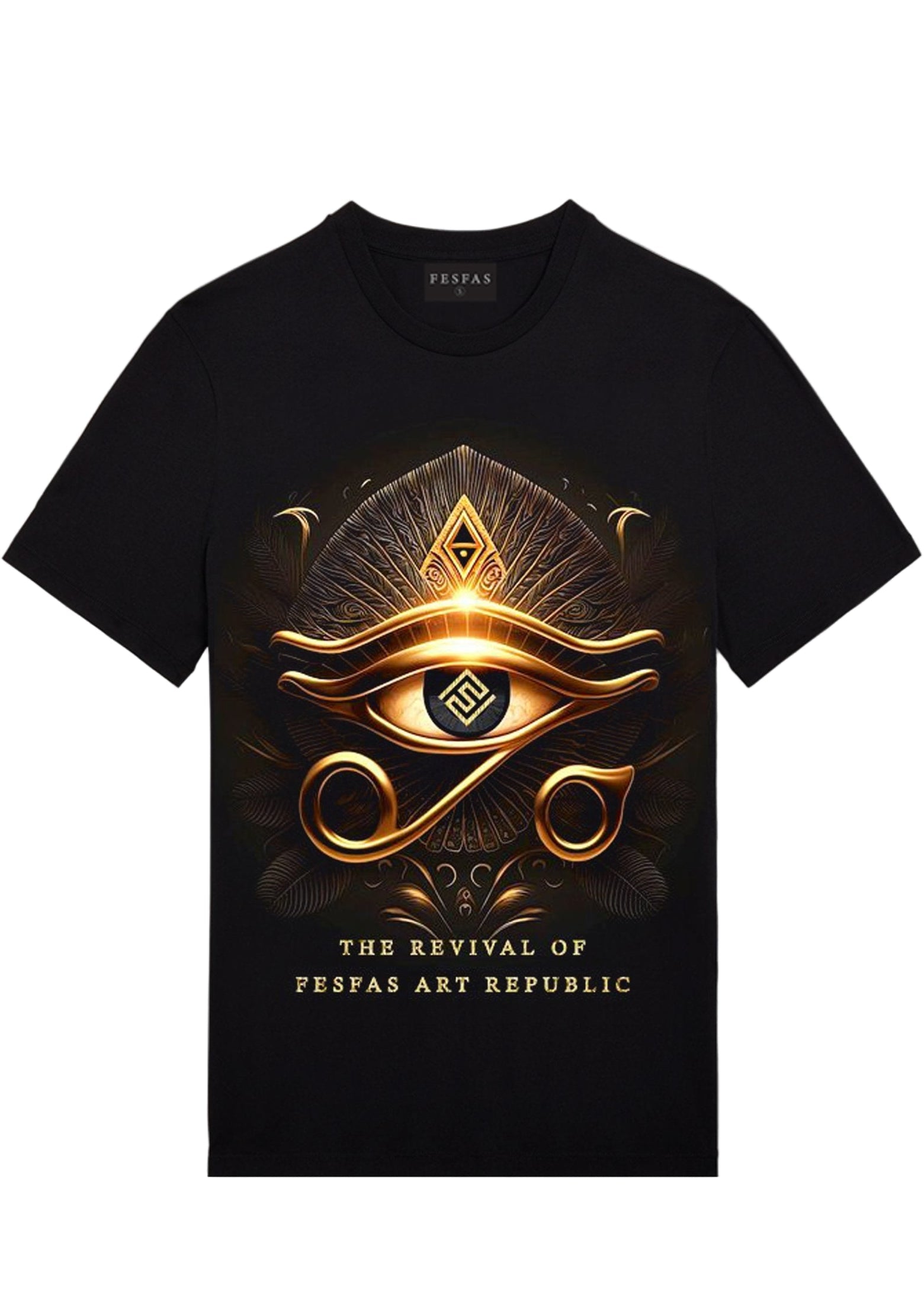 FesFas "Eye of Ra"-print T-shirt | Black